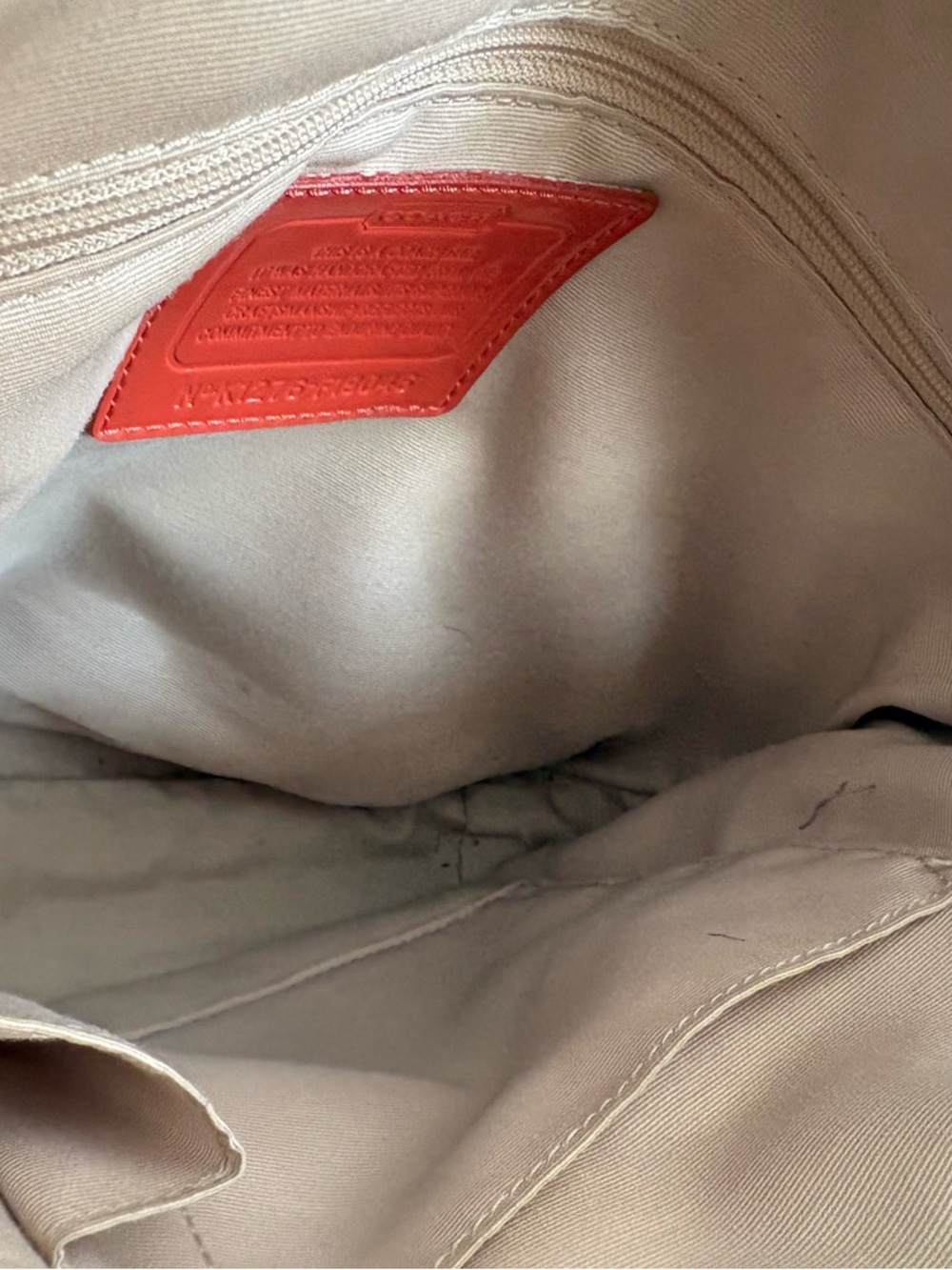 Coach Signature Strips tote Bag with Red Stripe - Picture 5 of 6